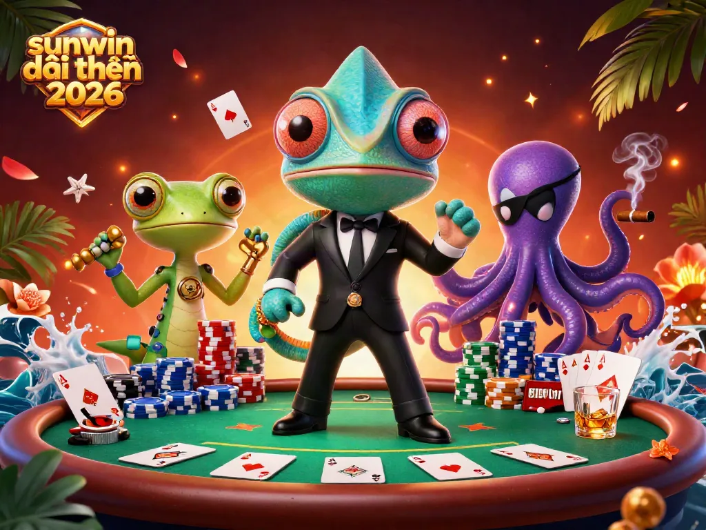 Experience thrilling gameplay with sunwin đổi thưởng 2026, featuring dynamic poker elements and vibrant characters.