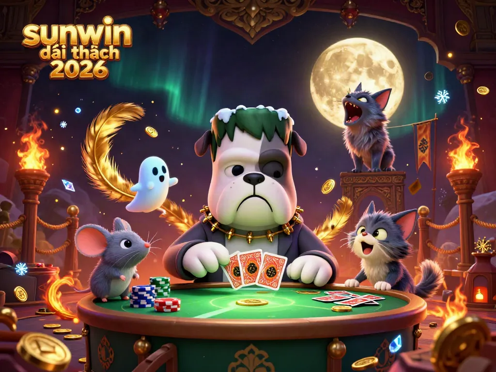 Engage with thrilling gameplay at sunwin đổi thưởng 2026, featuring dynamic card dealing and spooky atmosphere.