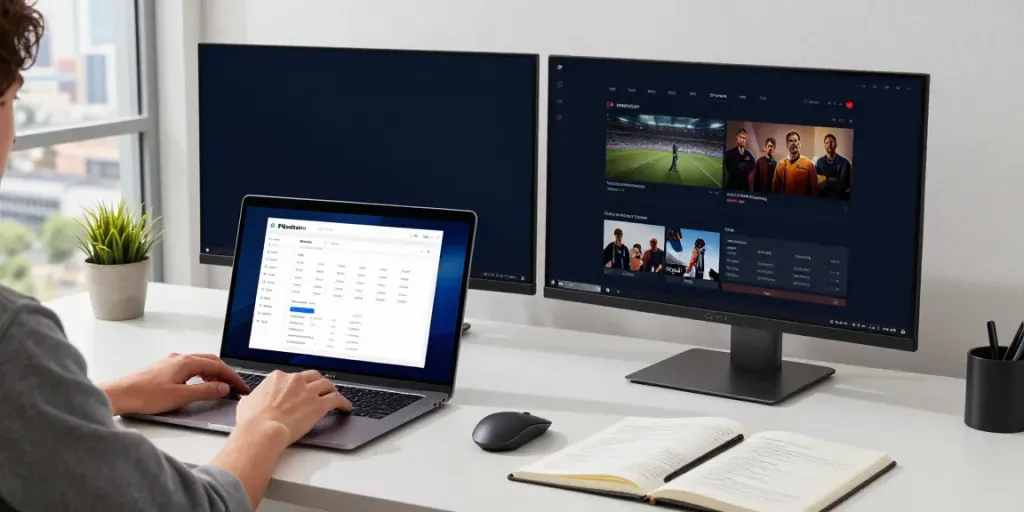 Installing Pikashow on Windows 11 PC with streaming interface visible.