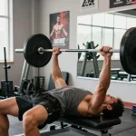 Prime Pharma Steroids in gebruik tijdens intensieve training in een luxe sportschool.